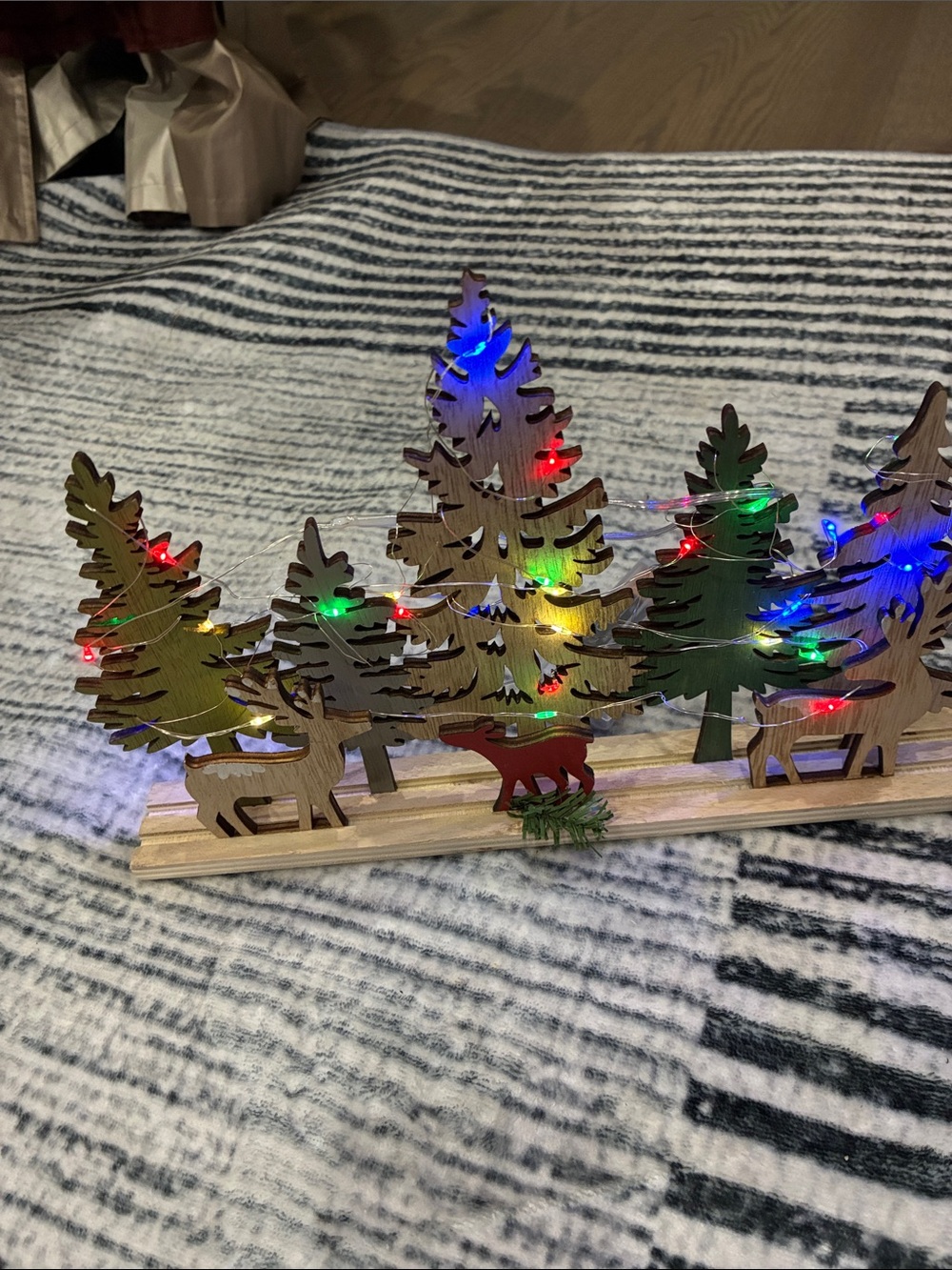 Source Unknown Wooden Forest LED Accent - Multicolor Lights